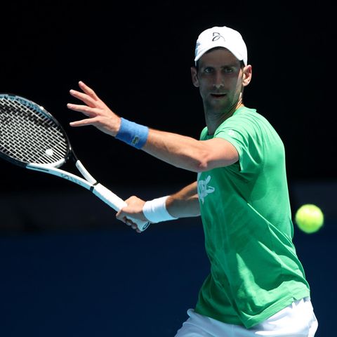 Novak Djokovic beim Training in Australien