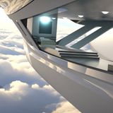 Ein Luftschiff kann nur begrenztes Gewicht transportieren, bietet aber viel Platz.