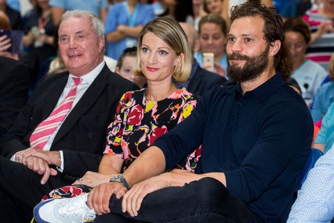 Jamie Dornan mit seiner Schwester Jessica und seinem Vater Jim