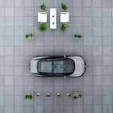 Ein Blick von oben zeigt, warum der Audi Grandsphere so hell und luftig erscheint: Das Dach ist komplett aus Glas.