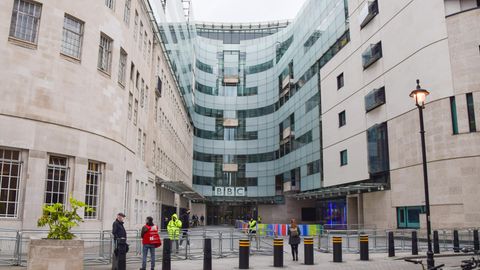 Das Hauptgebäude des Senders BBC in London