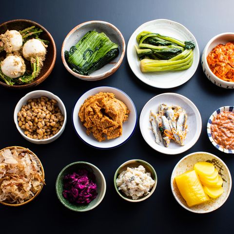 Fermentiertes Essen, viel Gemüse und Ballaststoffe