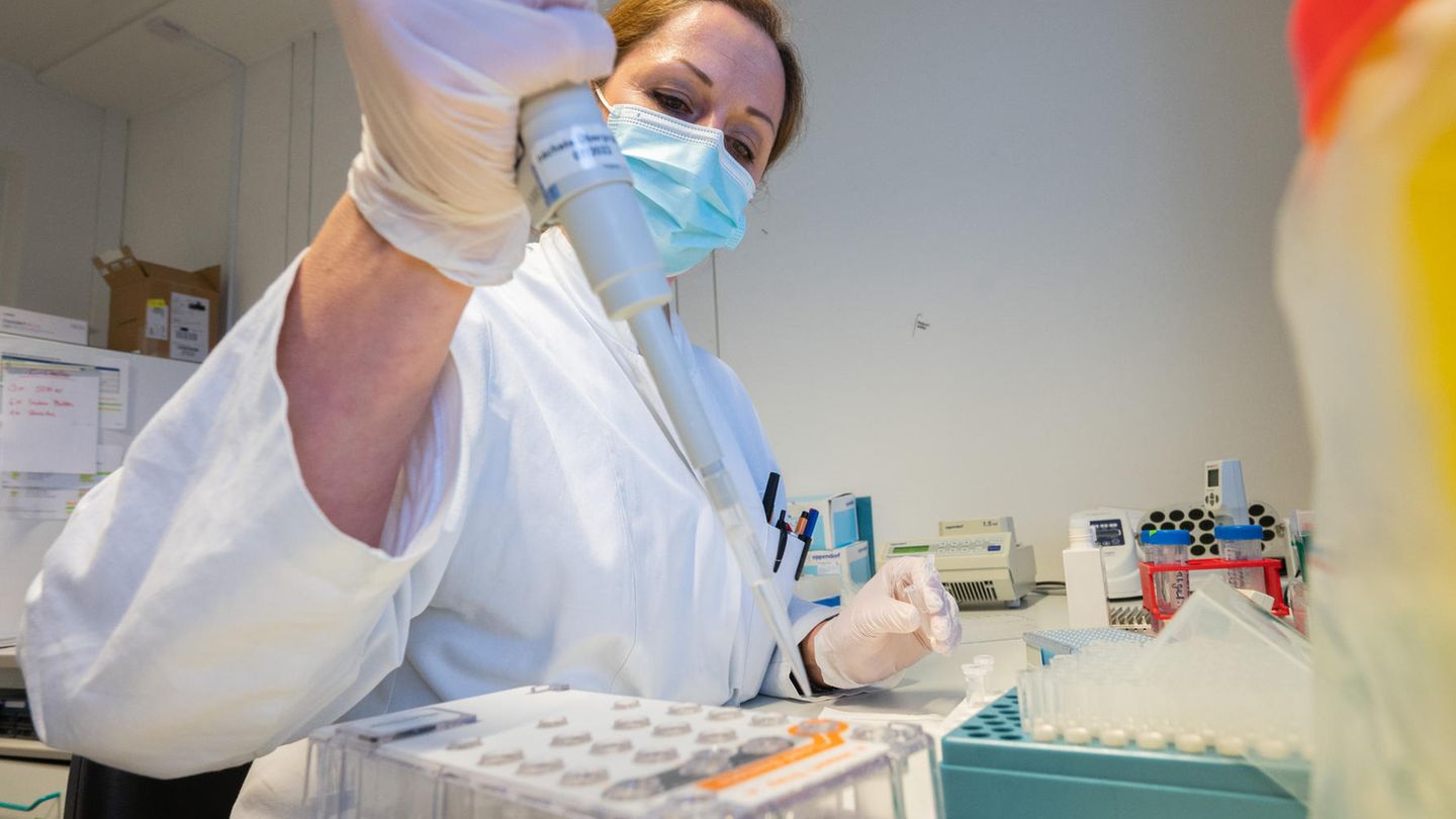 Sequenzierung von positiven PCR-Tests in einem Labor: Mithilfe des Verfahrens können Varianten wie Omikron nachgewiesen werden