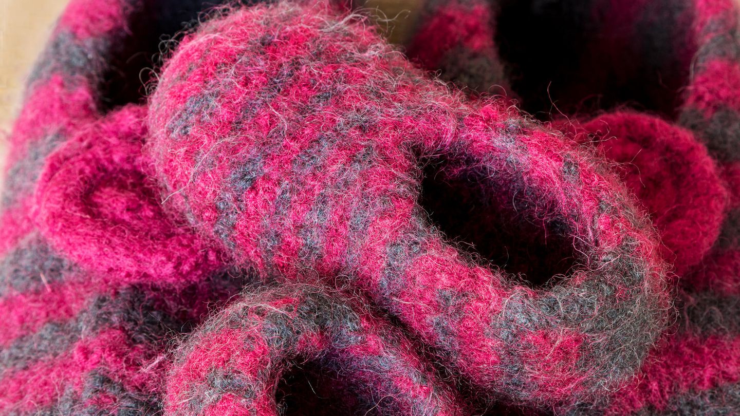 Kratzige Wollschuhe