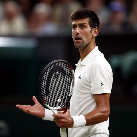 Novak Djokovic bei Tennisspiel