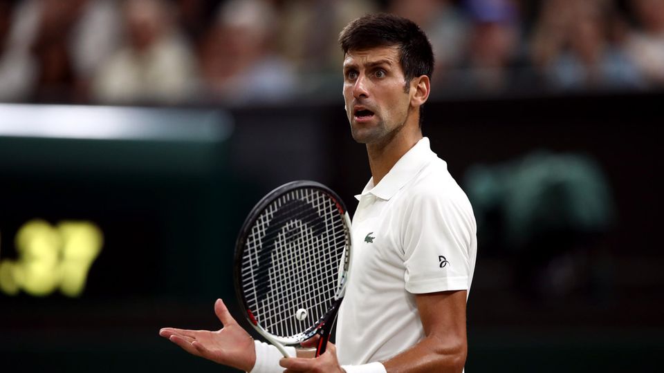 Novak Djokovic bei Tennisspiel