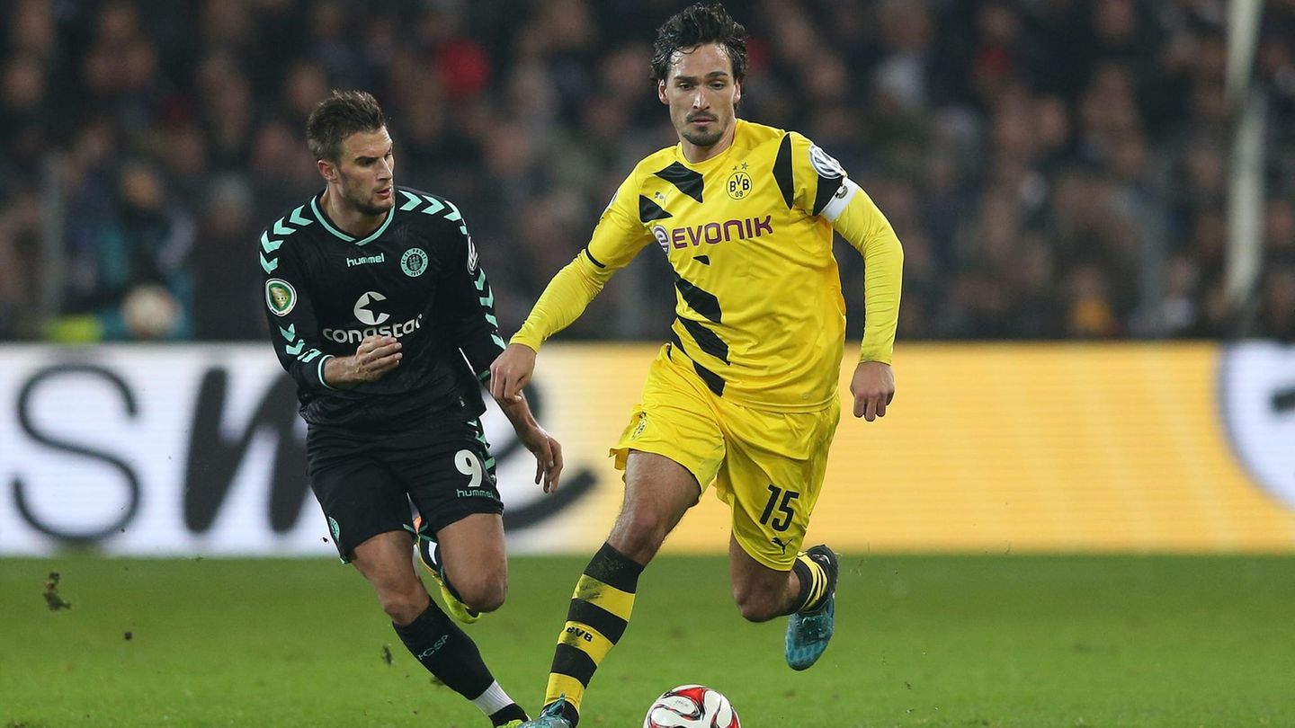 Christopher Nöthe (damals St. Pauli) und Mats Hummels (BVB)