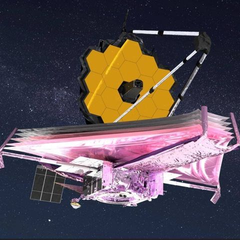 Künstlerische Darstellung des neuen Weltraumteleskops