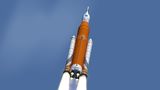 SLS-Rakete beim Start