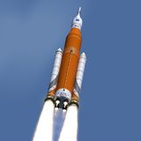 SLS-Rakete beim Start