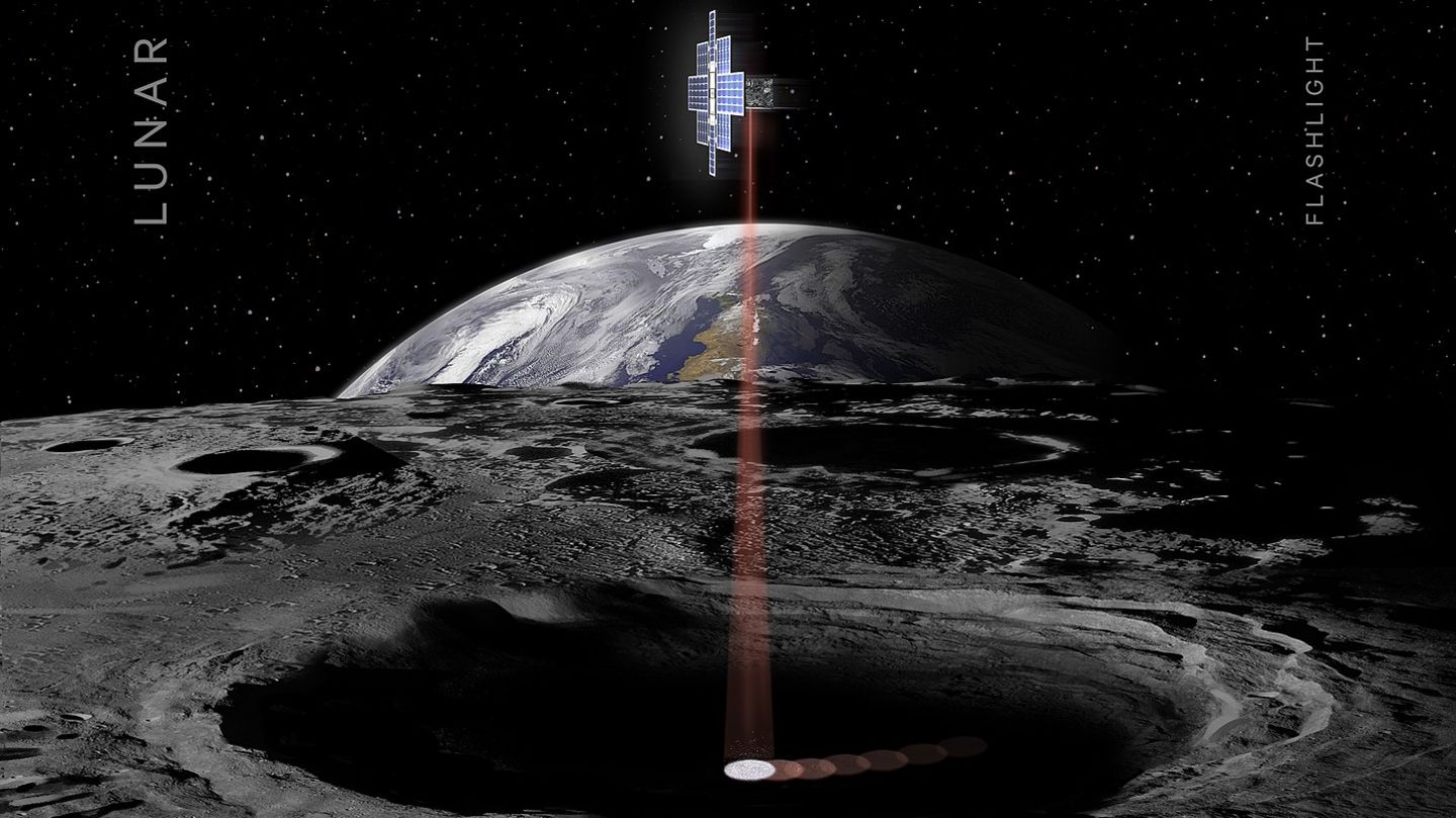 Cubesat im Einsatz auf dem Mond Cubesat im Einsatz auf dem Mond