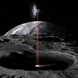 Cubesat im Einsatz auf dem Mond