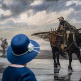 Ölgemälde "Garnelenfischer in Nieuwpoort"