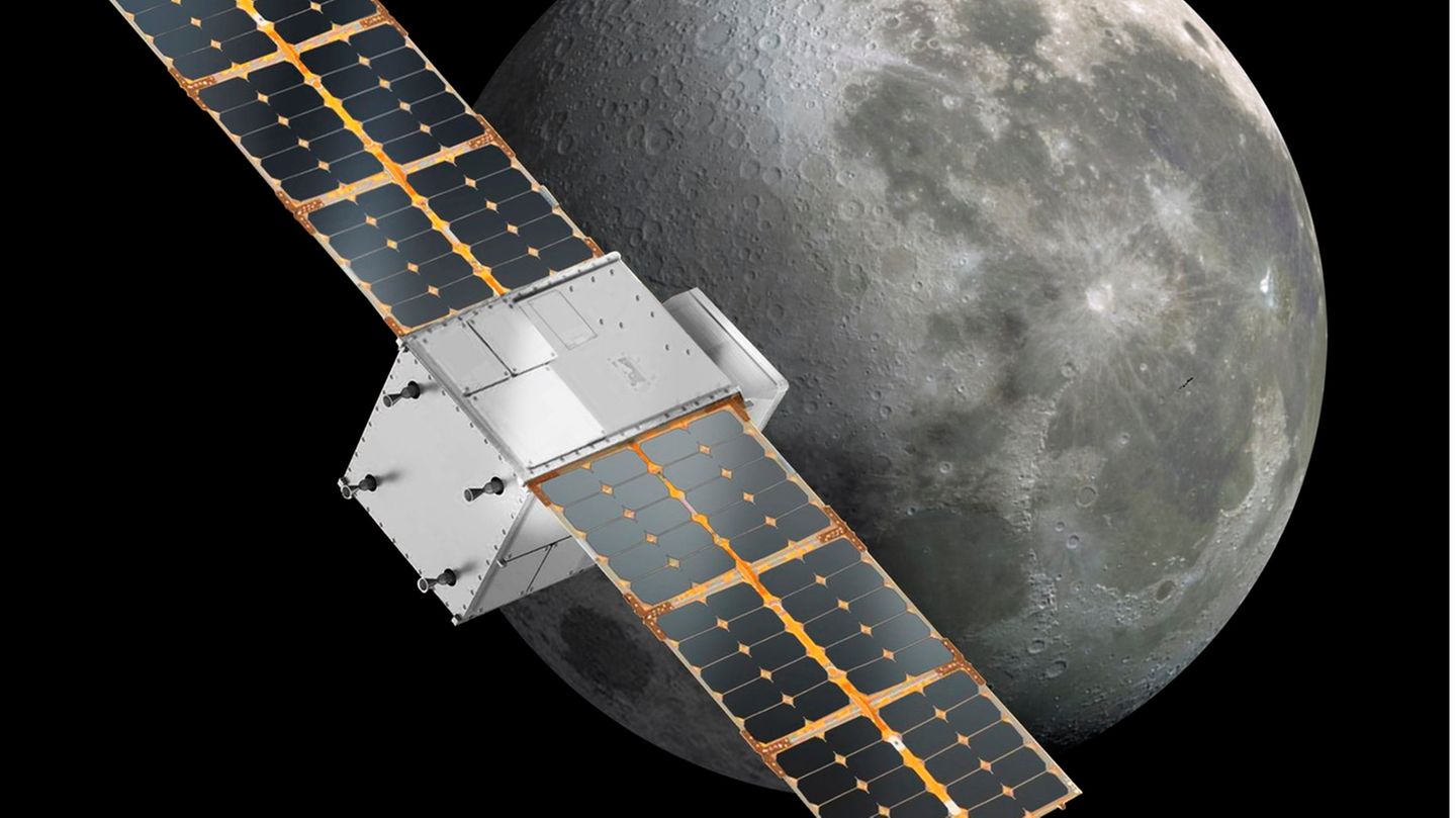 Cubesat Capstone oberhalb des Mondes