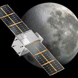 Cubesat Capstone oberhalb des Mondes