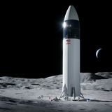 Das SpaceX-Starship auf dem Mond