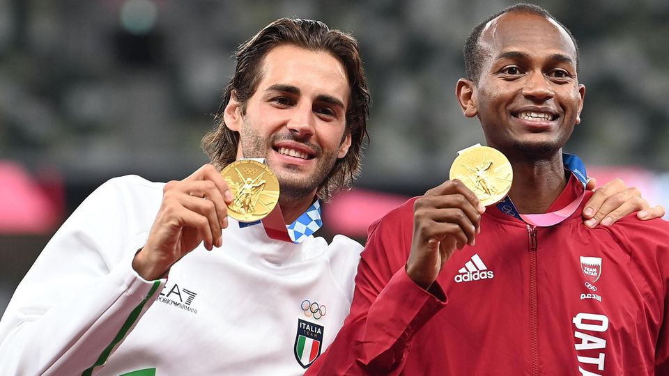 Mutaz Essa Barshim (R) und Gianmarco Tamberi