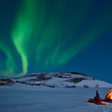 Polarlichter bei Reykjahlíð auf Island