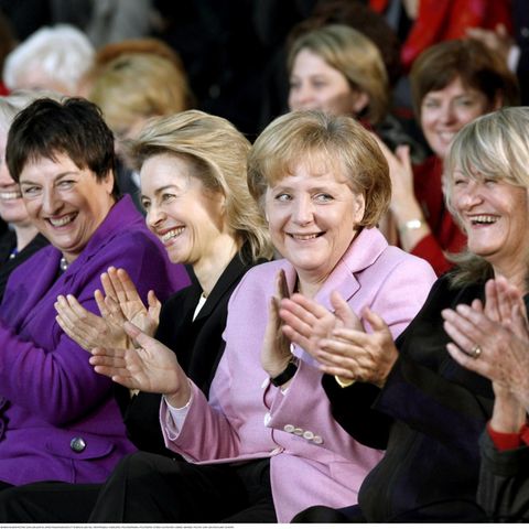 Alice Schwarzer, Angela Merkel, Ursula von der Leyen, Brigitte Zypries, Annette Schavan