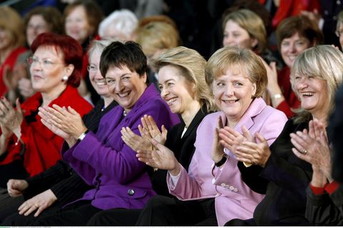 Alice Schwarzer, Angela Merkel, Ursula von der Leyen, Brigitte Zypries, Annette Schavan
