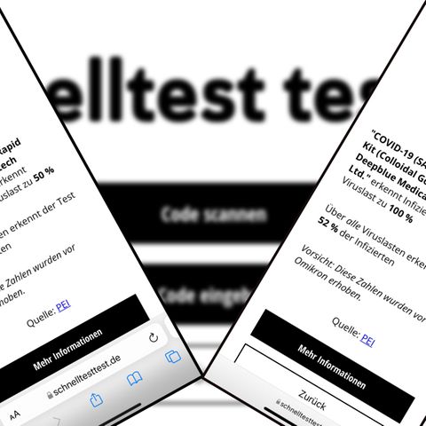 Schnelltest-Test Ergebnisse