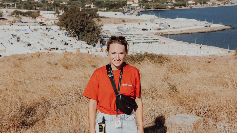Amira Ehrhardt, Freiwillige für die Organisation Eurorelief auf Lesbos und Samos 