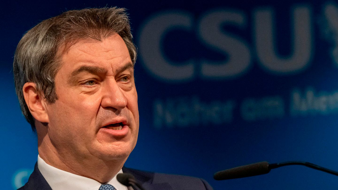 CSU-Chef Markus Söder mit ernstem Gesicht