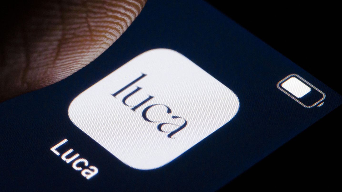 Luca-App auf einem Smartphone Bildschirm.