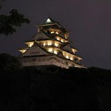 Die Burg von Osaka bei Nacht