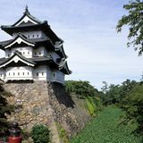 Die Burg Hirosaki in der Präfektur Aomori