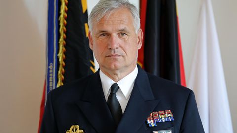 Der inzwischen zurückgetretene Vizeadmiral Kay-Achim Schönbach, Inspekteur der Deutschen Marine, im Marinekommando