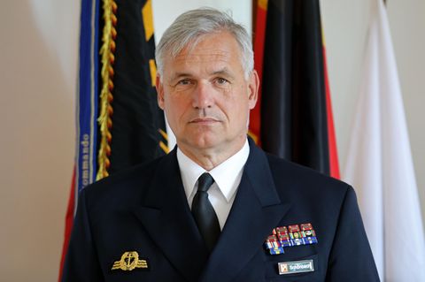 Der inzwischen zurückgetretene Vizeadmiral Kay-Achim Schönbach, Inspekteur der Deutschen Marine, im Marinekommando