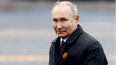 Wladimir Putin bei der Parade zum Siegestag über Nazi-Deutschland in Moskau