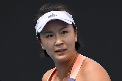 Pen Shuai bei einer Partie bei den Australian Open