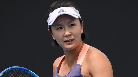 Pen Shuai bei einer Partie bei den Australian Open