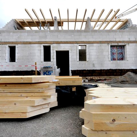 Haus-Neubau: Richtfest beim Haus