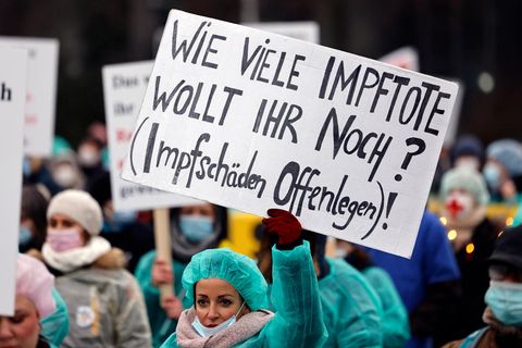 Corona-Demo gegen die Impfpflicht