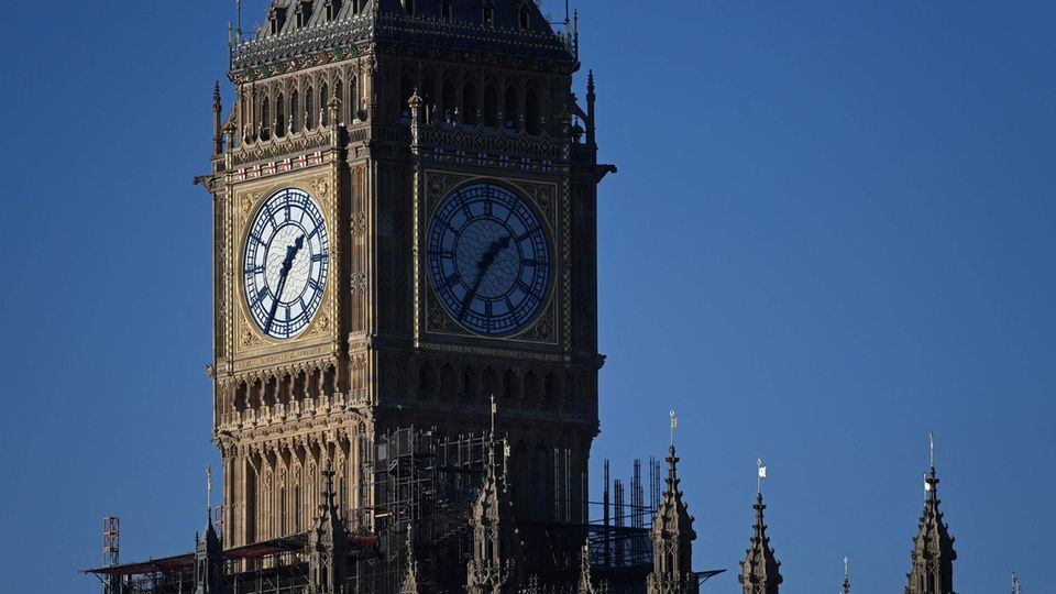 Ein Wahrzeichen Londons: Big Ben auf dem Westminster Palast