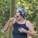 Dschungelcamp 2022, Tag 4: Das kippte schnell. Denn das "Fiesband" war, wie der Name verrät, mit zahlreichen Ekelsnacks bestückt. Den Löffel voller Regenwürmer drückte Anouschka noch schnell weg.