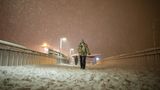Mensch im Schnee