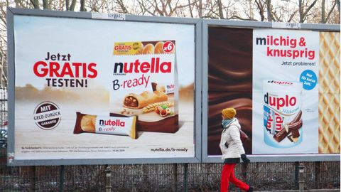 Werbetafel für Nutella in Berlin
