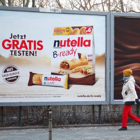 Werbetafel für Nutella in Berlin