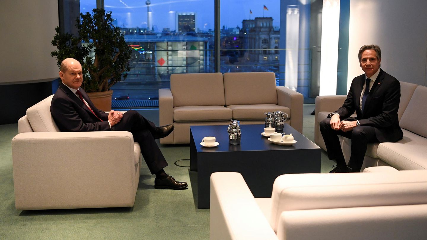 Kanzler Olaf Scholz und US-Außenminister Anthony Blinken
