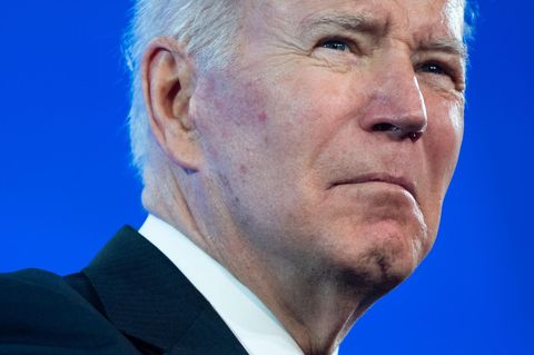 US-Präsident Joe Biden mit verkniffenem Gesicht