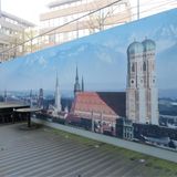 Riesiges Outdoor-Dekobild mit der Skyline Münchens