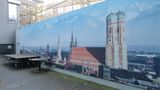 Riesiges Outdoor-Dekobild mit der Skyline Münchens