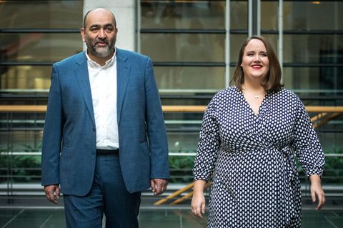 Die neue Grüne Parteispitze: Omid Nouripour (l.) und Ricarda Lang