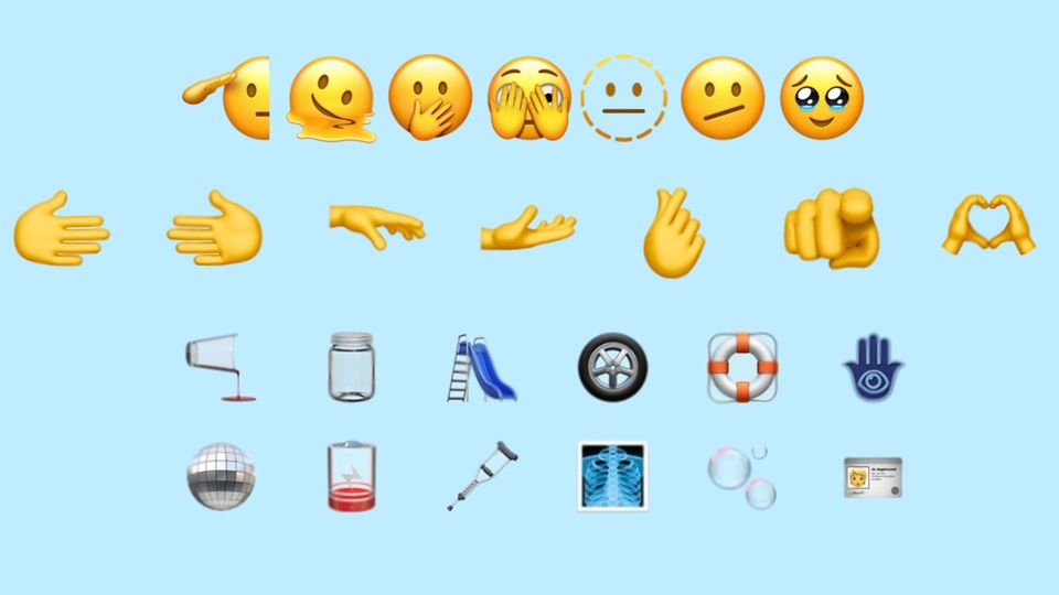 New emoji icons from iOS 15.4