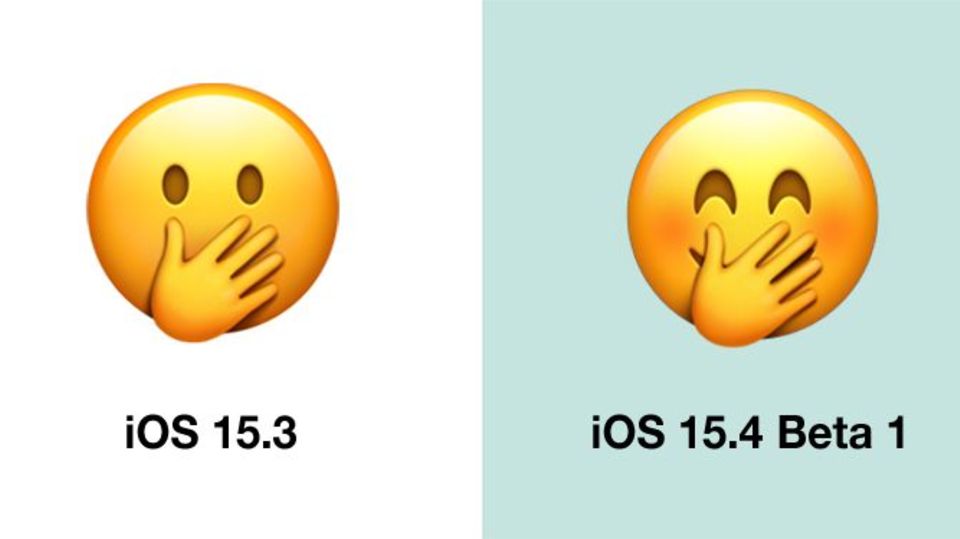 Emoji mit Hand vor dem Mund: Zwei Versionen, zwei Bedeutungen