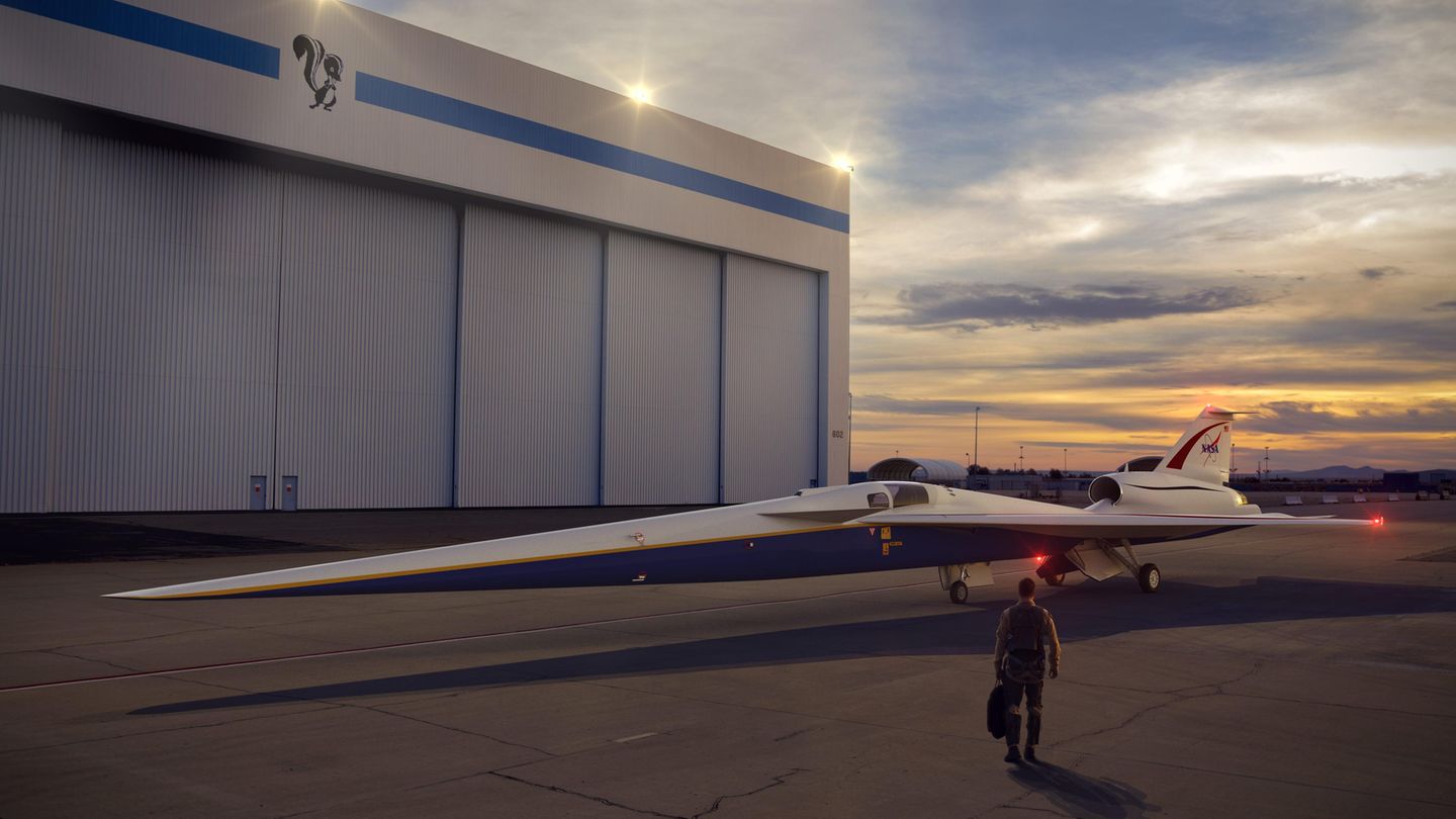 Die X-59 soll die QueSST-Technologie erproben. Bisherige Versuche fanden mit umgebauten Militärjets statt.